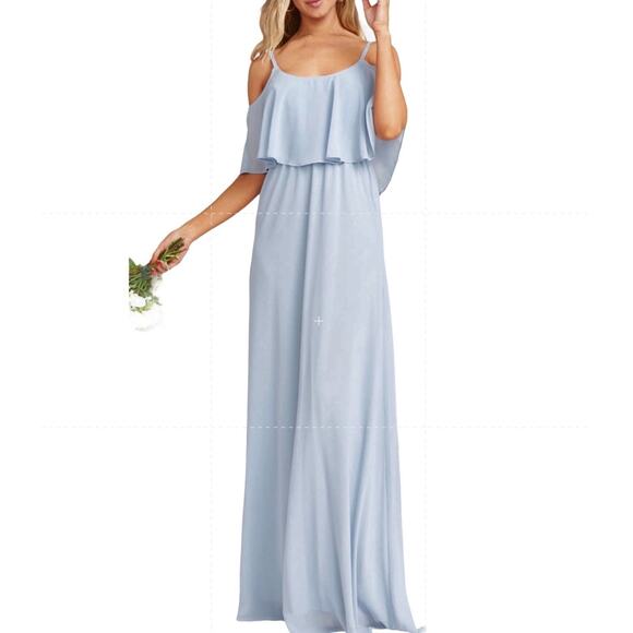 Show Me Your MuMu Caitlin Ruffle Maxi Dress S NWT - Picture 1 of 14